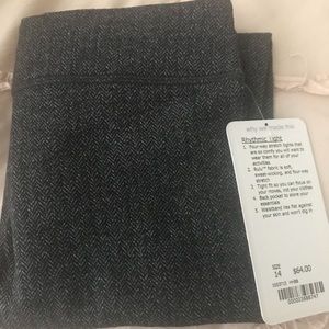 Lululemon Ivivva (girls) Black Herringbone tight